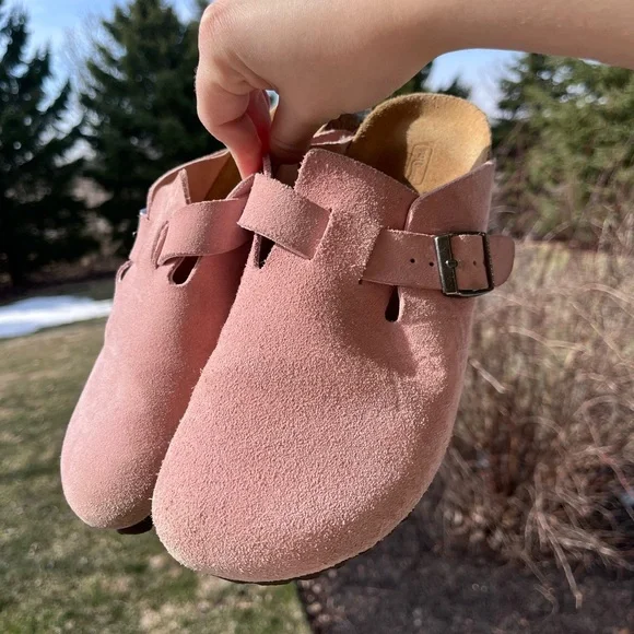 Birkenstocks x Stussy light pink mules clogs shoes Boston - Picture 5 of 11